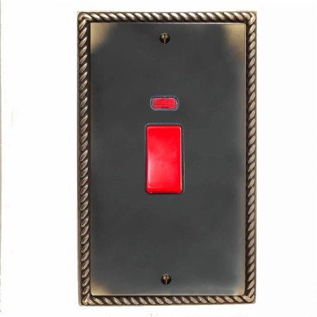 Georgian Vertical Cooker Switch Dark Antique Relief