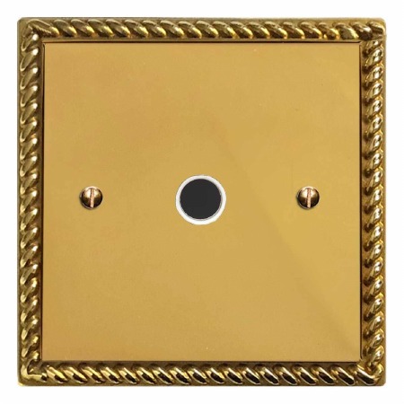 Georgian Flex Outlet Polished Brass Lacquered & White Trim