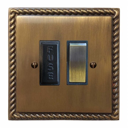 Georgian Switched Fused Spur Antique Brass Lacquered