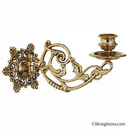 Piano Candle Wall Sconce 226 Polished Brass