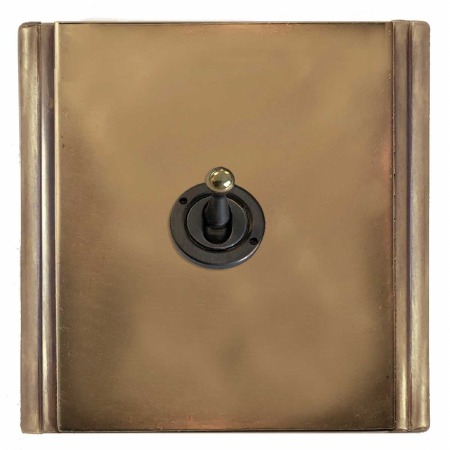 Plaza Dolly Switch 1 Gang Hand Aged Brass