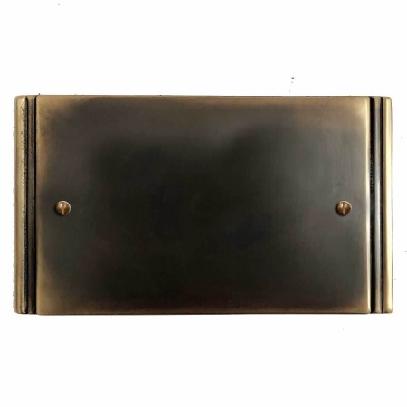Plaza Double Blank Plate Dark Antique Relief