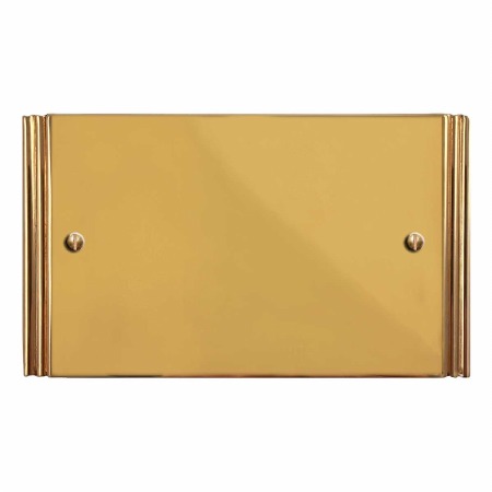 Plaza Double Blank Plate Polished Brass Unlacquered