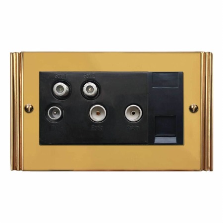 Plaza Sky+ Socket Polished Brass Unlacquered