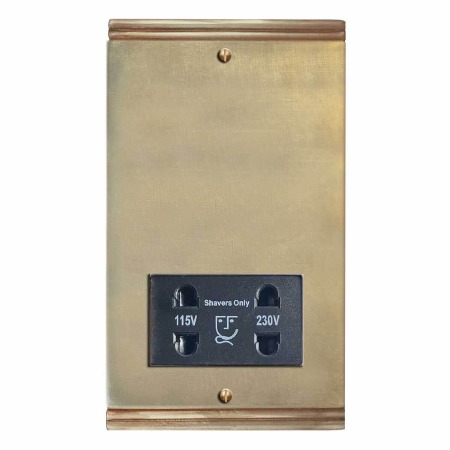 Plaza Shaver Socket Antique Satin Brass