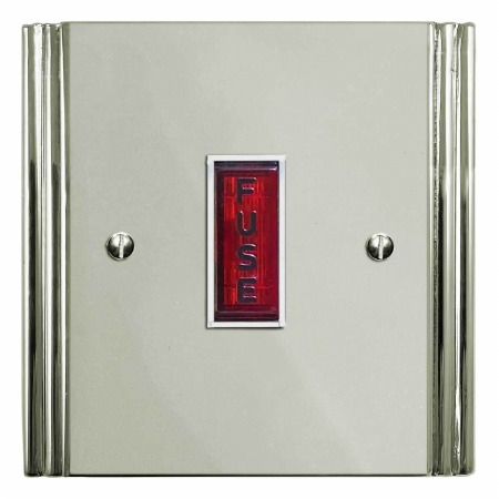 Plaza Fused Spur Connection Unit Illuminated Indicator Polished Nickel