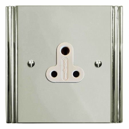 Plaza Lighting Socket Round Pin 5A Polished Nickel