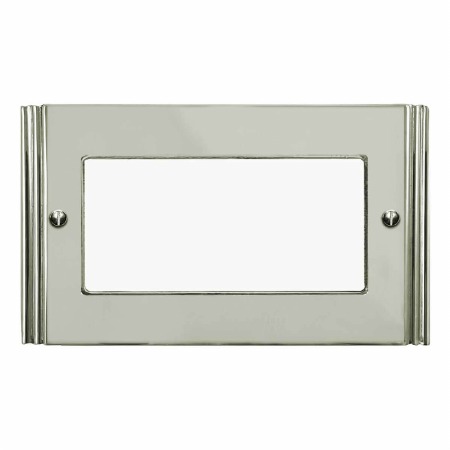 Plaza Plate for Modular Electrical Components 50x100mm Polished Nickel