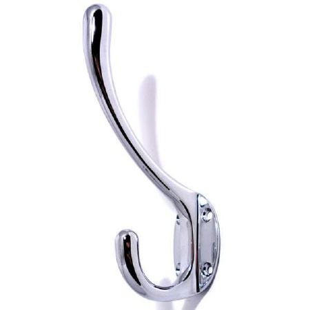 Plain Hat and Coat Hook Chrome