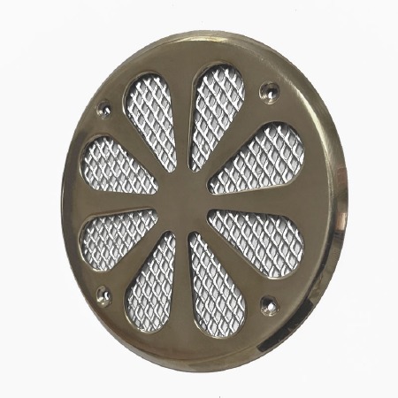 Round Bevel Edge Air Vent 100mm Polished Nickel