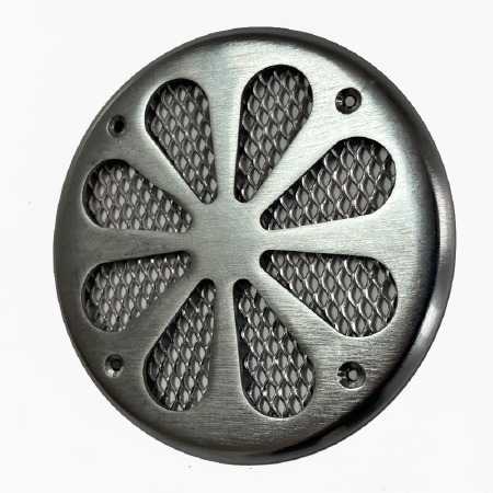 Round Bevel Edge Air Vent 100mm Satin Chrome