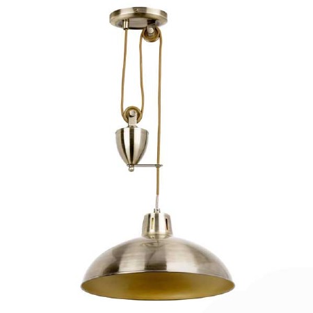 Rise & Fall Pendant Light Antique Brass