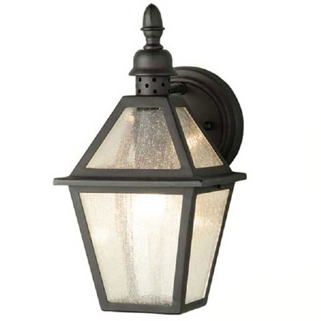 Elstead Polruan Outdoor Wall Light Lantern Black