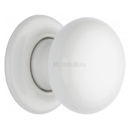 Heritage Porcelain Door Knobs White