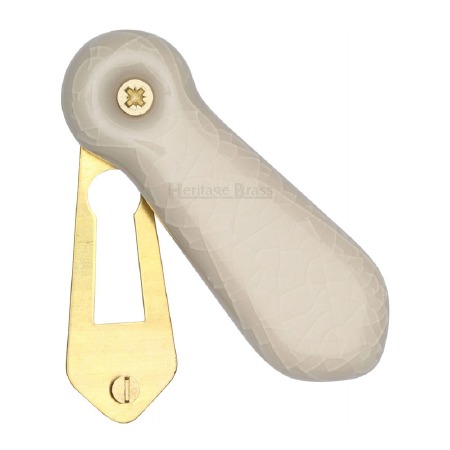 Heritage Porcelain Escutcheon 8030 Cream Crackle