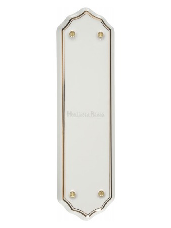 Heritage Porcelain Fingerplate 6000 White & Gold Line