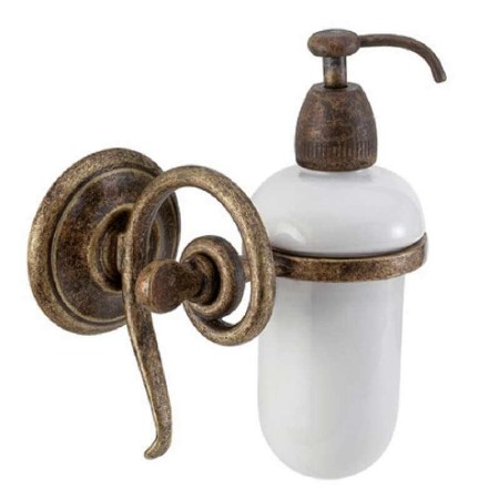 Wave Soap Dispenser Antique Brass