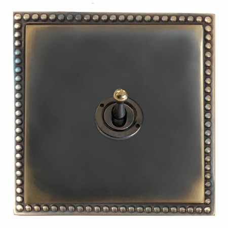 Regency Dolly Switch 1 Gang Dark Antique Relief