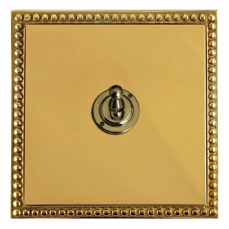 Regency Dolly Switch 1 Gang Polished Brass Unlacquered
