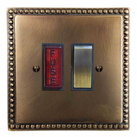 Regency Switched Fused Spur Illuminated Hand Aged Brass
