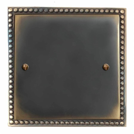 Regency Single Blank Plate Dark Antique Relief