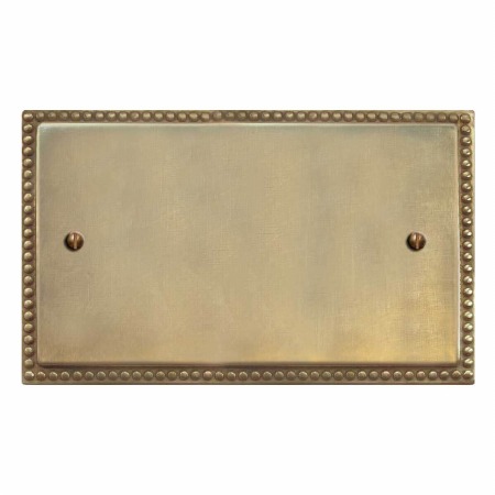 Regency Double Blank Plate Antique Satin Brass