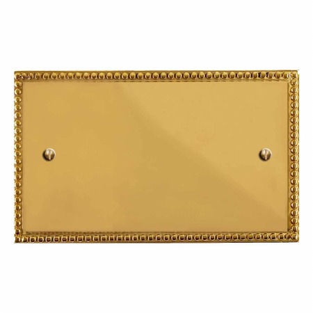Regency Double Blank Plate Polished Brass Unlacquered
