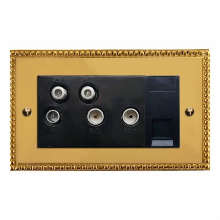 Regency Sky+ Socket Polished Brass Unlacquered
