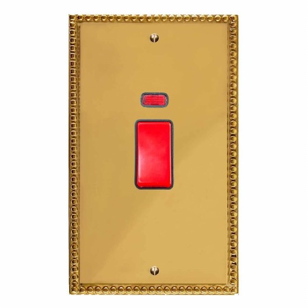 Regency Vertical Cooker Switch Polished Brass Unlacquered