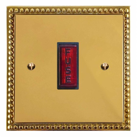 Regency Fused Spur Connection Unit Illuminated Indicator Polished Brass Unlacquered