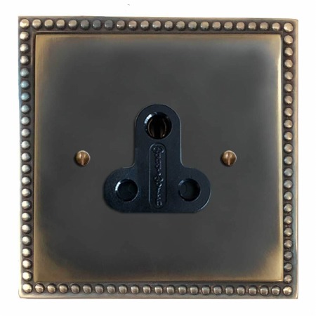 Regency Lighting Socket Round Pin 5A Dark Antique Relief