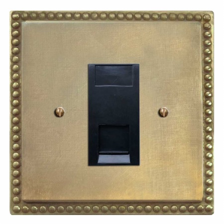Old Rj Socket Regency RJ45 Socket CAT 5 Antique Satin Brass - Broughtons Lighting ...