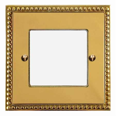 Regency Plate for Modular Electrical Components 50x50mm Polished Brass Unlacquered