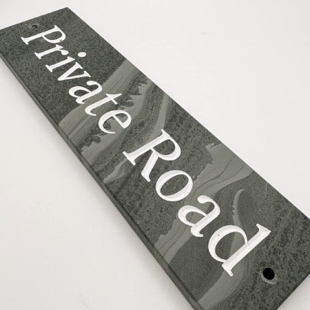 Cumbrian Slate Sign Private Road