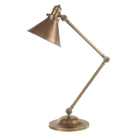Elstead Provence Desk or Table Lamp Aged Brass