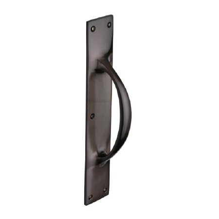Heritage Pull Handle on Back Plate V1155 Matt Bronze