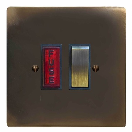 Victorian Switched Fused Spur Illuminated Dark Antique Relief