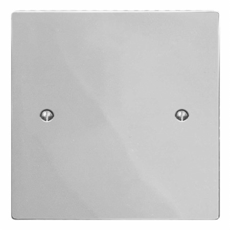 Victorian Single Blank Plate Polished Chrome