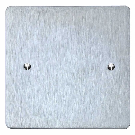 Victorian Single Blank Plate Satin Chrome