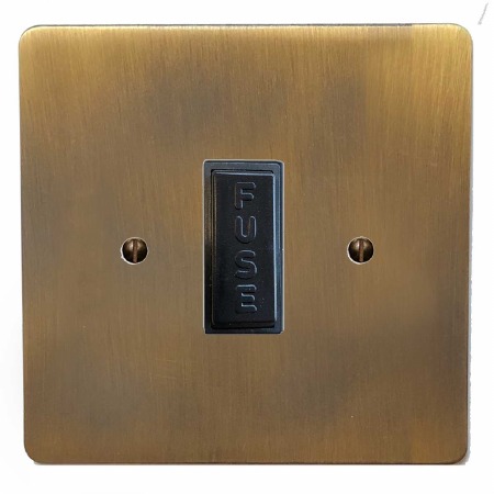 Victorian Fused Spur Connection Unit 13 Amp Antique Brass Lacquered