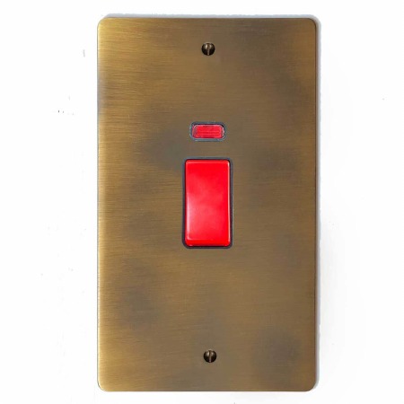 Victorian Vertical Cooker Switch Antique Brass Lacquered