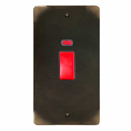 Victorian Vertical Cooker Switch Dark Antique Relief