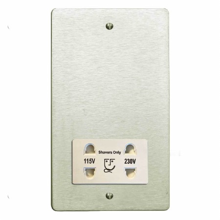Victorian Shaver Socket Satin Nickel