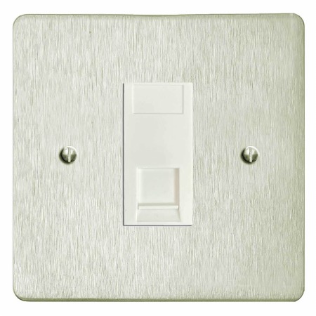 Victorian RJ45 Socket CAT 5 Satin Nickel