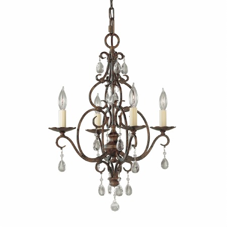 Feiss Chateau 4 Light Chandelier Mocha Bronze