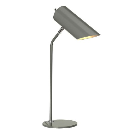 Elstead Quinto Table Lamp Grey & Polished Nickel