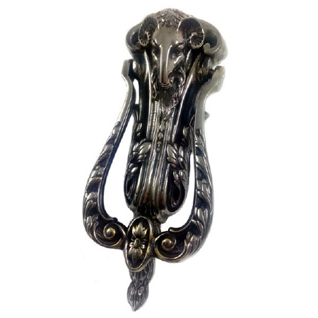 Rams Head Door Knocker Antique Nickel