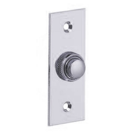Croft 1910 Rectangular Door Bell Push Polished Chrome