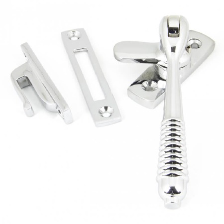 From The Anvil Locking Reeded Window Handle Polished Chrome
