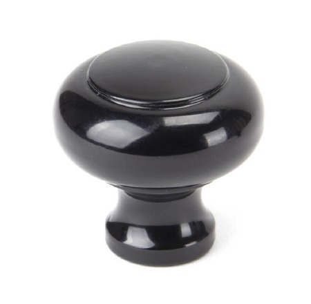 From The Anvil Regency Cupboard Door Knob Large Black